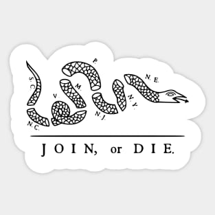 Join or Die Snake Sticker